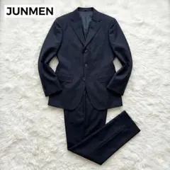 JUNMEN 日本製 ダクロン混 セットアップ スーツ ブラック Lサイズのサムネイル