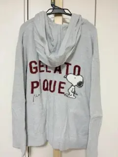 ジェラートピケ　PEANUTS ルームウェア　パーカー　水色　スヌーピー