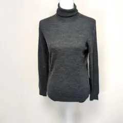 ユニクロ UNIQLO ダークグレー タートルネックニット 長袖