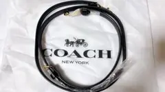 COACH ブラック レザー ショルダーストラップ