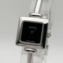【新品電池 稼働】GUCCI グッチ 1900L バングルウォッチ 黒文字盤