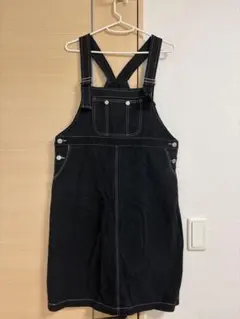 ブラック デニム サロペット スカートのサムネイル