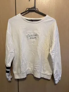 ピンクラテ　PINK-latte ハートトレーナー M ホワイト