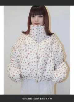 jouetie ジュエティ 2WAYダウンライクショートジャケット バラ柄