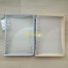 【新品】ダイソー 6リングファイル バインダー A5 シール帳 2個セット ②