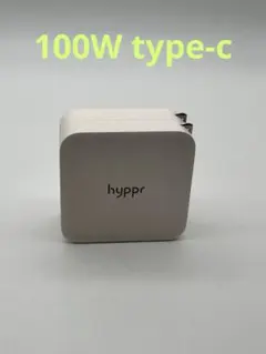 充電器 100W hyppr 急速充電器 GaN Type-C PD3.0
