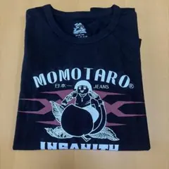 MOMOTARO JEANS Tシャツ ブラック　映画コラボTタグ無未使用のサムネイル