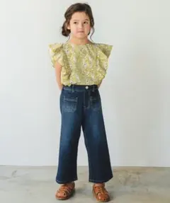 新品 pairmanon フェイクレザーフラットグルカサンダル ブラウン18cm