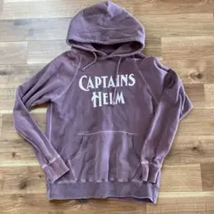 CAPTAINS HELM パープル フード付きパーカー 古着加工 スレ感加工