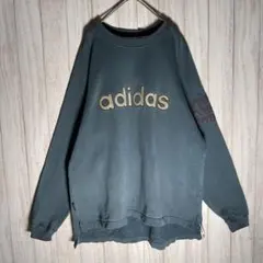 【希少モデル】アディダス80〜90s　XL相当　ラバーロゴ絶妙カラー スウェット