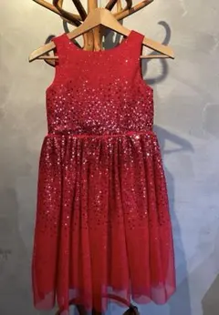 H&M 赤スパンコールドレス　135cm