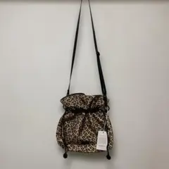 LOWELL thingsヒョウ柄巾着型バッグ　アバハウス