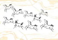 風水 上手くいく 馬9頭 金運 仕事 絵画