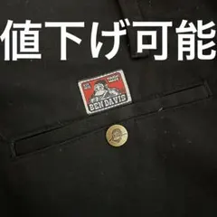 BEN DAVIS ワークパンツ 黒 ワイドボトム
