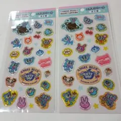 新品２枚セット♡エンジェルブルー♡ぷっくりキラキラ♡エポキシシール♡