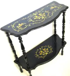 イタリア製 象嵌コンソールテーブル◆メープルバーズアイ杢目 ドマン/Demain