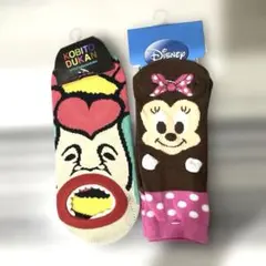 新品未使用こびとづかん、ミニー靴下2足セット
