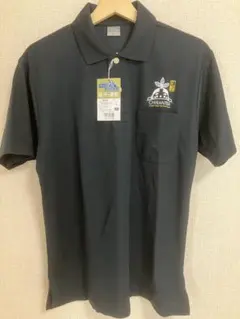 新品未開封タグ付ポロシャツ バックプリント有ネイビー知覧茶非売品