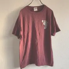 US古着】YOUNG WARRIORS プリントTシャツ ボルドー XL 160