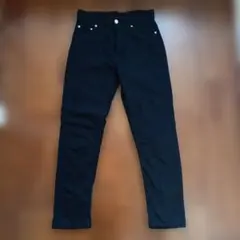 ブラック カジュアルパンツ Mサイズ 裏起毛パンツ