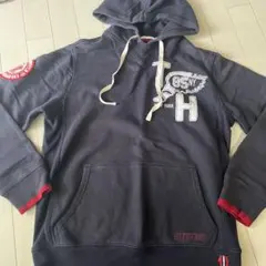 TOMMY HILFIGER パーカー ネイビー ワッペン　Sサイズ
