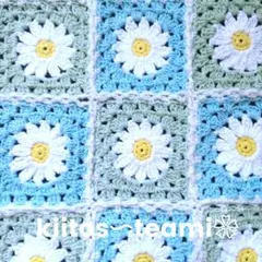 モチーフ編み　マルチカバー　ブランケット　ベットカバー　 マーガレット