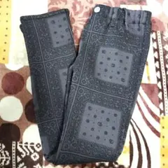 新品★FO.KIDS バンダナ柄 パンツ スパッツ 裏ボア 140cm グレー