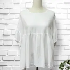 【アースミュージック&エコロジー】ブラウス　ゆったり　麻　リネン　F トップス