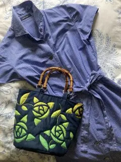 ハワイアンキルト トートバッグ フラガール Kenui Quilts ブラック