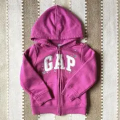 babygap パーカー女の子　100裏起毛　子供　冬　ピンク　紫　ハート