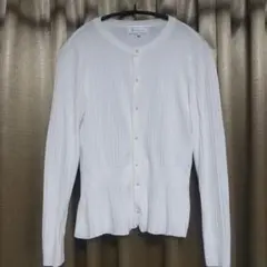 ロペピクニック　ペプラムパールニットカーディガン