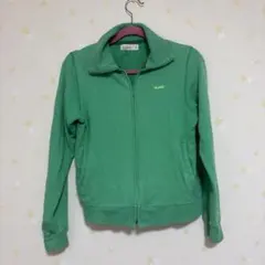 エックスガール　グリーン フリース ジップアップパーカー サイズ1