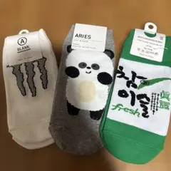 韓国デザイン レディースソックス 3足セット