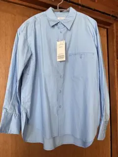 シャツ 長袖 ブルー