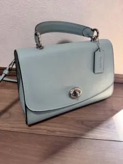 高級ライン◇コーチ 38124 ローグ 30 スレートブルー 2way シボ革 