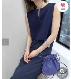 ネイビー ノースリーブ ベストセット　ワンピース