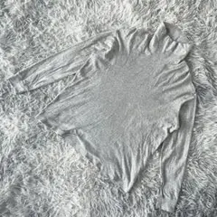 『UNIQLO』ソフトタッチタートルネックT　長袖　ハイカット　カットソー　XL