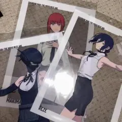 劇場版 チェンソーマン ベースヤード　A3クリアポスター　レゼ　ボム　マキマ