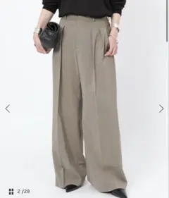 【AP STUDIO】ツイルハイウエステッドパンツ 38のサムネイル