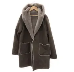 【美品】AS KNOW AS PINKY フェイクムートンコート ロング