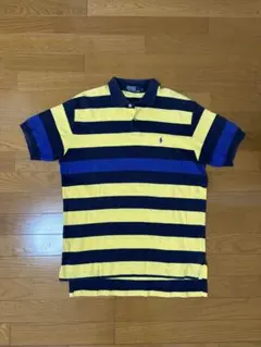 Polo by Ralph Lauren Mサイズ ポロシャツ 青/黄ストライプ