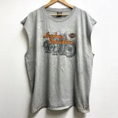 ハーレー　ノースリーブ　タンクトップ　両面プリント　Harley tシャツ