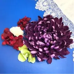 髪飾り　パープルマム　 成人式 結婚式 卒業式 和装 洋装髪飾り 帯飾り