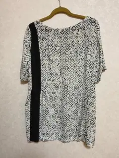 【大きいサイズ】グリーンノート　イーストボーイ　幾何学模様　半袖チュニック