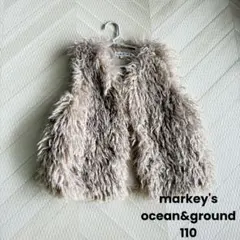 【Ocean&Ground】markey'sファーベスト　グレーベージュ110