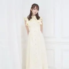 rosemuse flare shirt dress ロゼミューズ イエロー - メルカリ