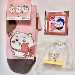 ちいかわセット　松屋のフィギュア・スライドパズル　しまむらの靴下23〜25㎝