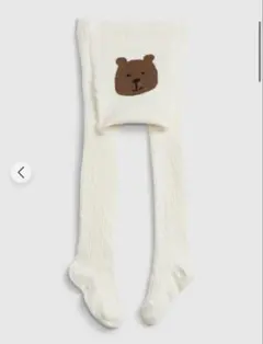 GAP クマさんケーブルニットタイツ(アイボリー)2-3YRS