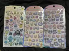 うるちゅるポップ、COTTON PUFFY　シール3枚セット