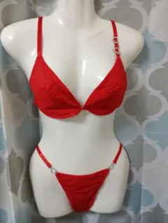 レッド セパレート コスプレ水着 トライアングルブラ Tバック L〜LLサイズ